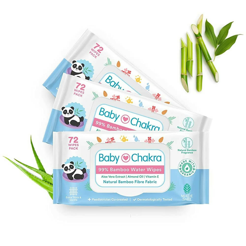 BabyChakra 99% Bamboo Water Soft Wipes - Distacart