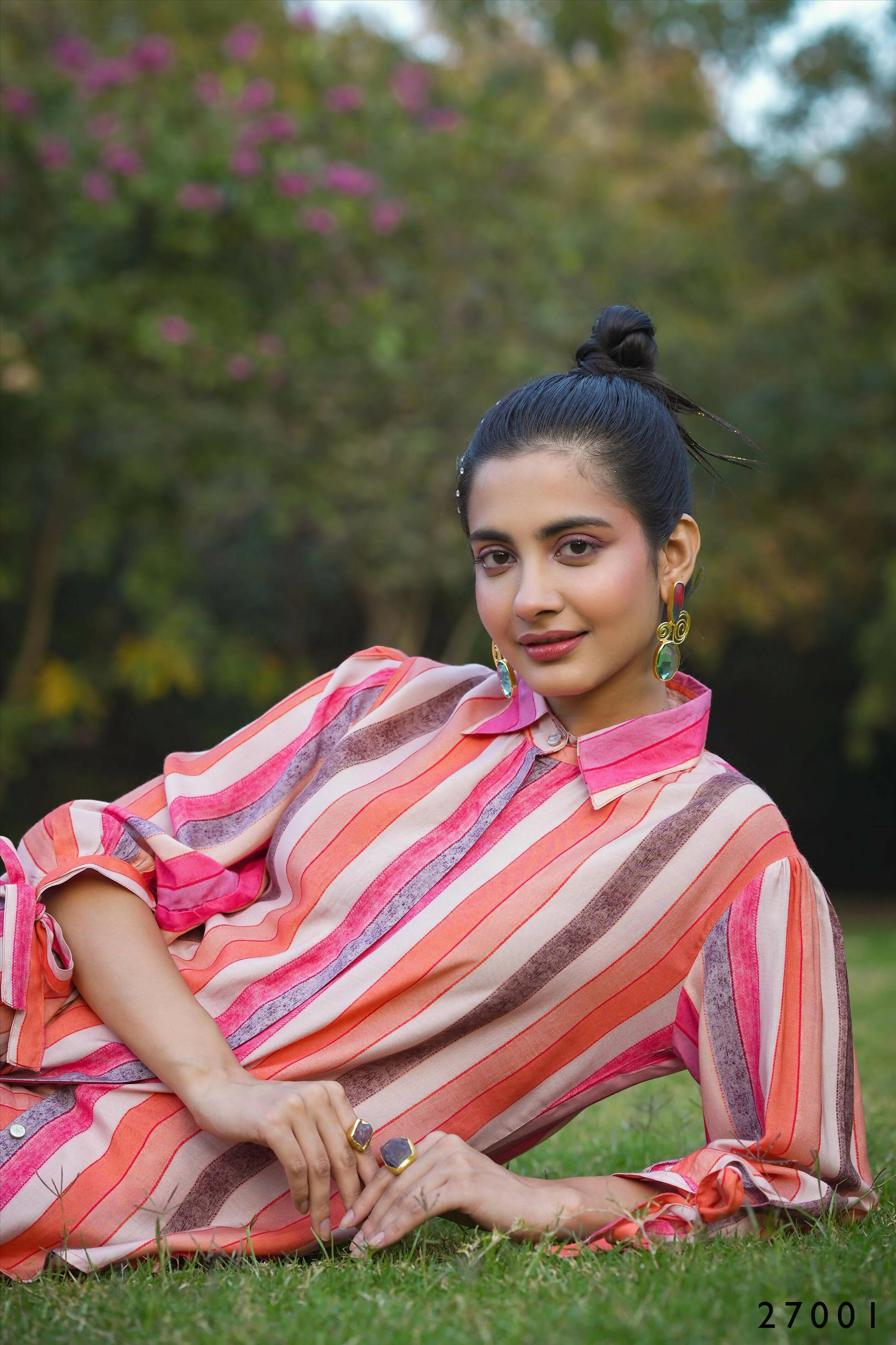 Women's Casual Fashionable Multi Mull Cotton co-ord set - Anya - Distacart