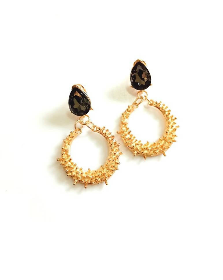 Bling Accessories Molten Metal Earrings - Distacart