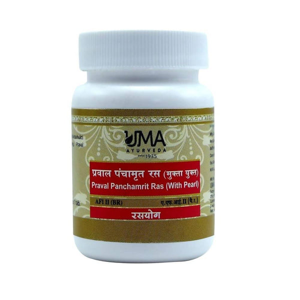 Uma Ayurveda Praval Panchamrit Ras (With Pearl) Tablets - Distacart