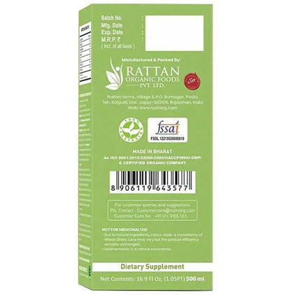 Nutriorg Wheat Grass Juice with Giloy & Tulsi - Distacart