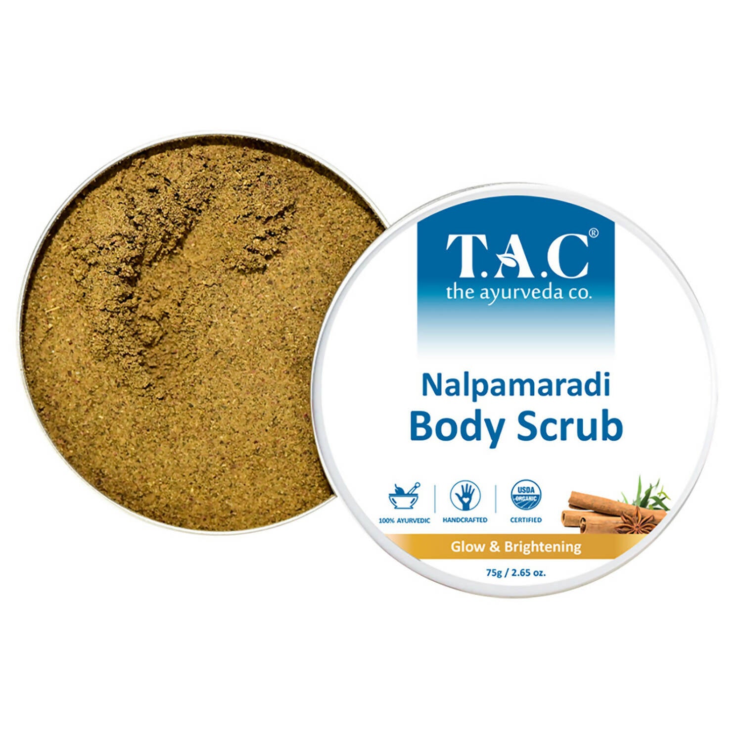 TAC - The Ayurveda Co. Nalpamaradi Body Scrub for Glow and Brightening Skin, with Triphala For Women & Men - Distacart