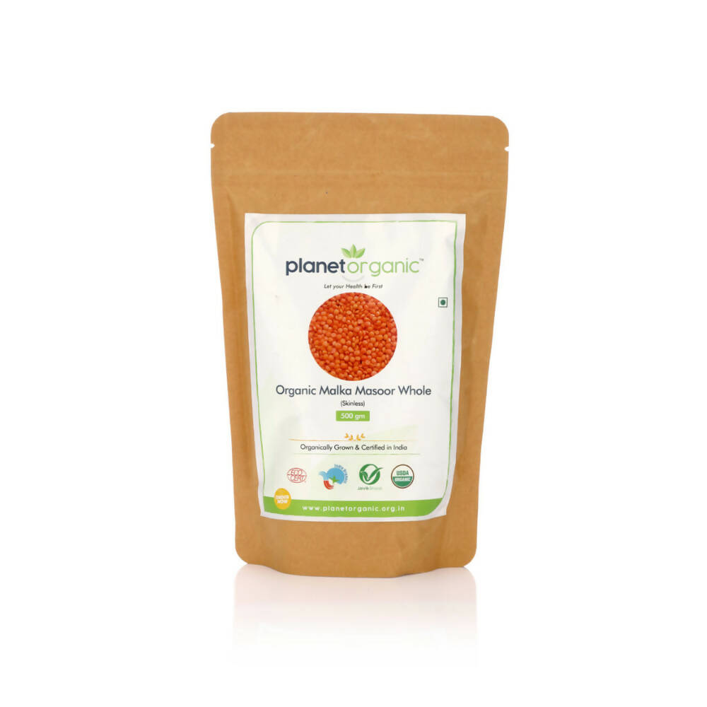 Planet Organic Malka Masoor Whole (Skinless) - Distacart