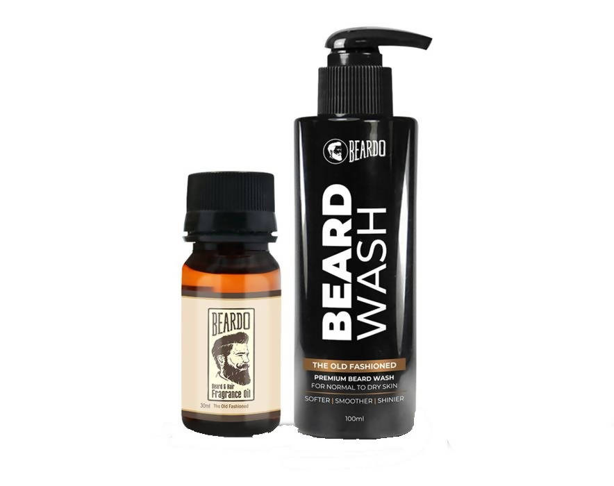 Beardo The Old Fashioned Beard Oil & Beard Wash Combo - Distacart
