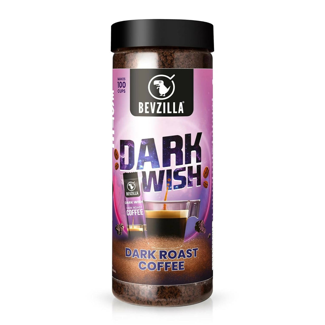 Bevzilla Classic Black Roast Strong Coffee Powder - Dark Wish - Distacart