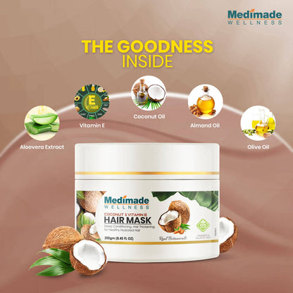 Medimade Wellness Coconut & Vitamin E Hair Mask - Distacart