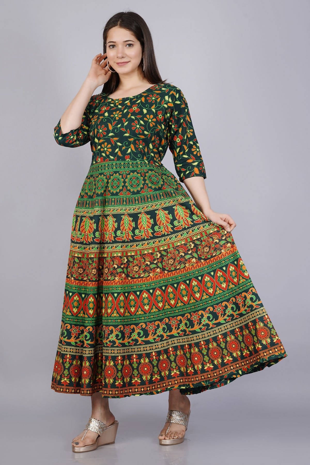 Vamika Multicolor Cotton Printed Party/Casual Wear Kurti (GAM12K)