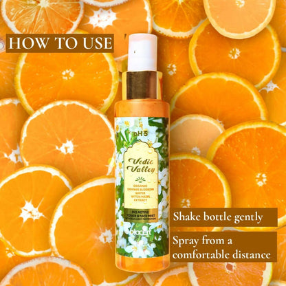 Vedic Valley Face Mist & Toner With Blue Light Filters Orange Blossom - Distacart