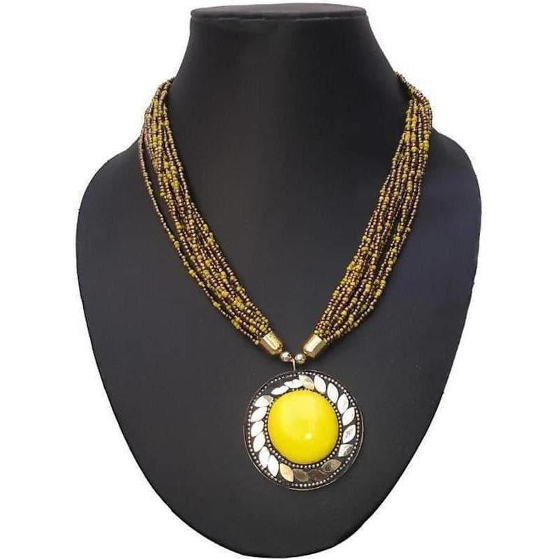 Latest traditional Jwellery set for women Color-Yellow