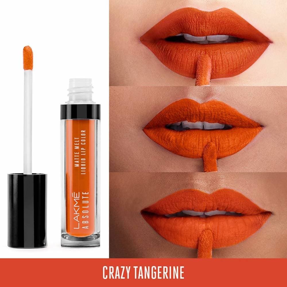Lakme Absolute Matte Melt Liquid Lip Color - Crazy Tangerine