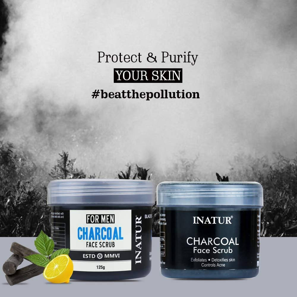 Inatur Charcoal Face Scrub For Men