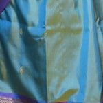 Thumbnail for Very Much Indian Authentic Dual Tone Powder Blue Paithani - Distacart