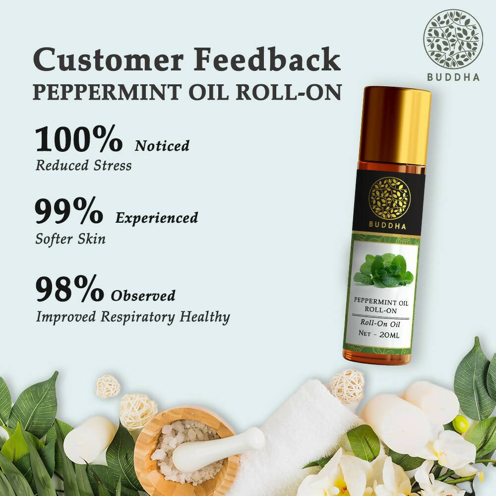Buddha Natural Peppermint Essential Oil Roll-On - Distacart