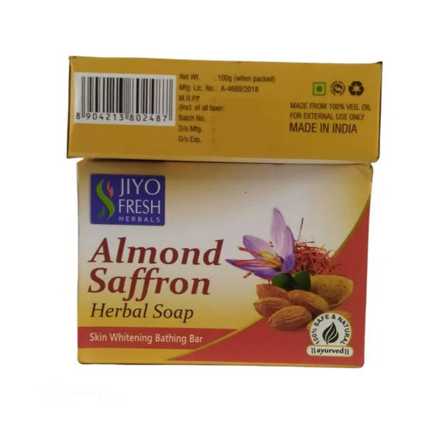 New Shama Jiyo Fresh Almond Saffron Herbal Soap - Distacart