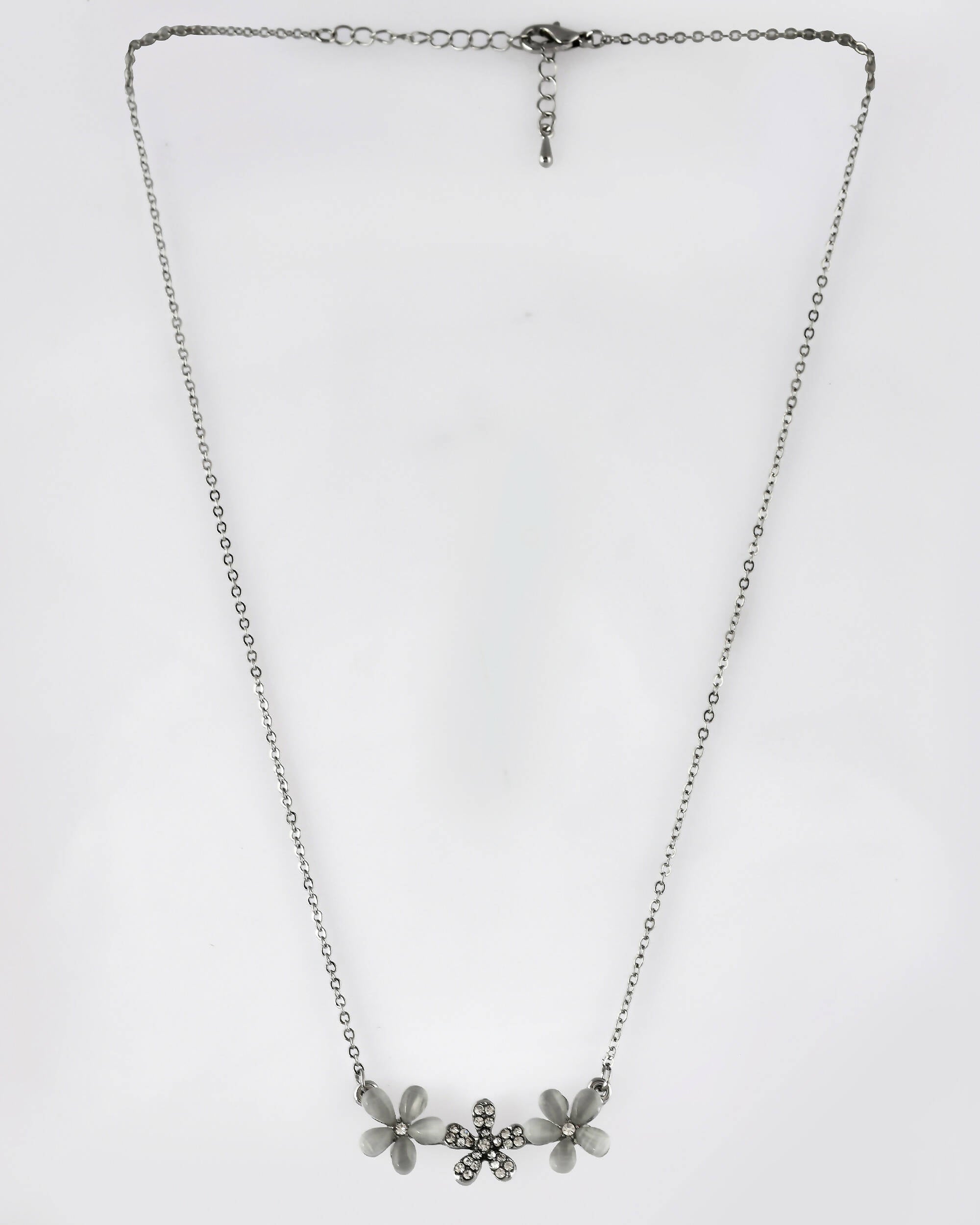 VOJ Women Beads Stainless Steel Sliver-Plated Chain with Star-Shape Pendant - Distacart