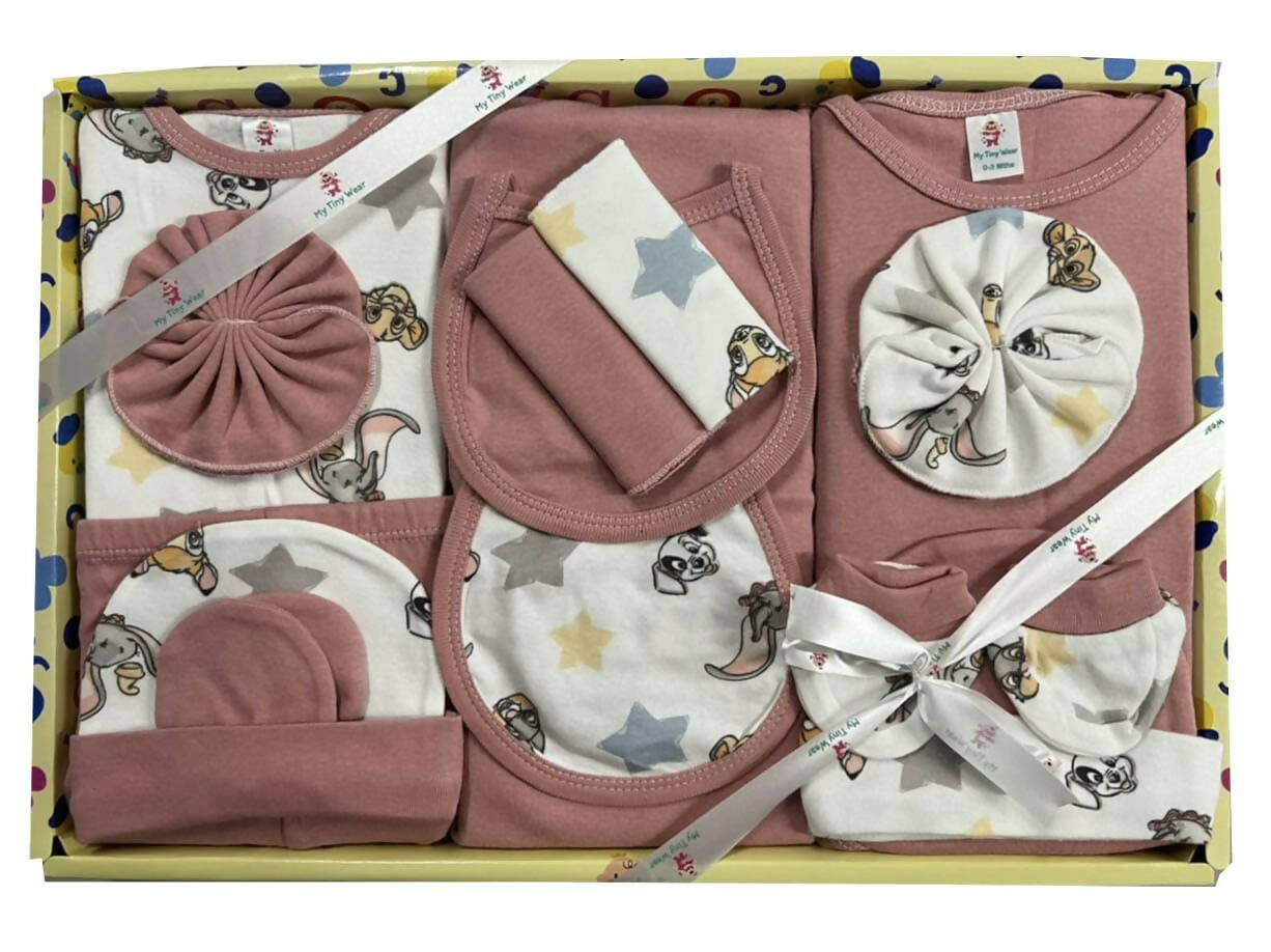 My Tiny Wear Full Sleeves New Born Baby Gift Set - Pink - Distacart