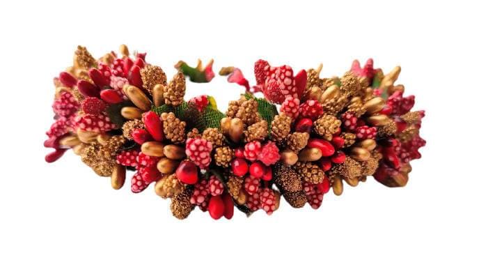 Red & Gold Pollens Hair Veni