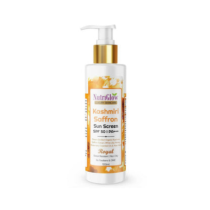 NutriGlow Luxury Skincare Kashmiri Saffron Sunscreen Serum 50 PA+++ - Distacart