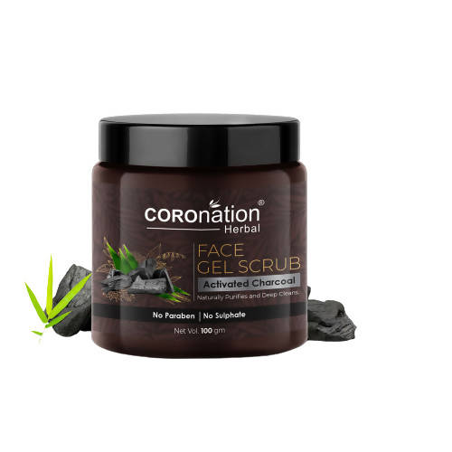 Coronation Herbal Activated Charcoal Face Gel Scrub - Distacart