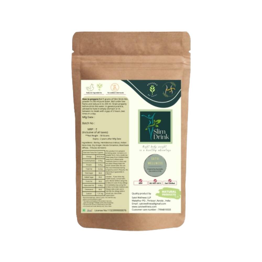 Satvi Wellness Slim Drink - Herbal Drink Mix - Distacart
