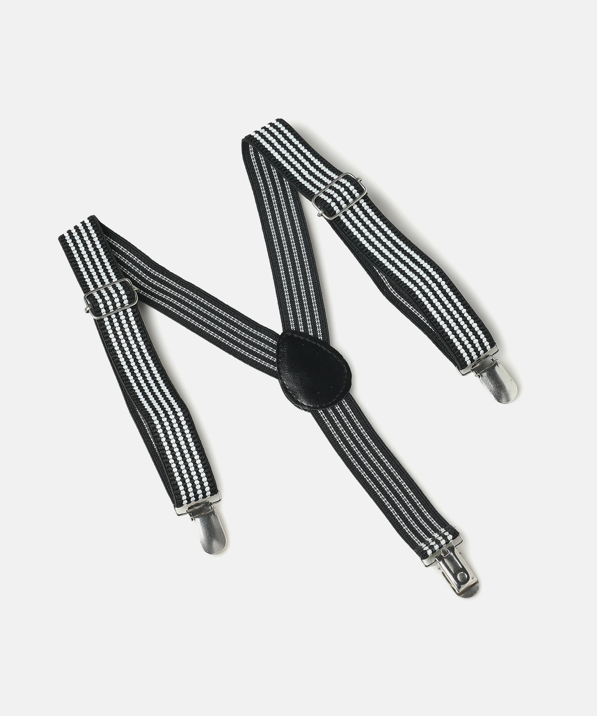 Manet Boys Strip Suspenders - Black - Distacart