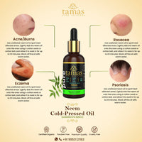 Thumbnail for Tamas Pure Ayurveda 100% Organic Neem Cold Pressed Carrier Oil- USDA Certified Organic- 30ML - Distacart