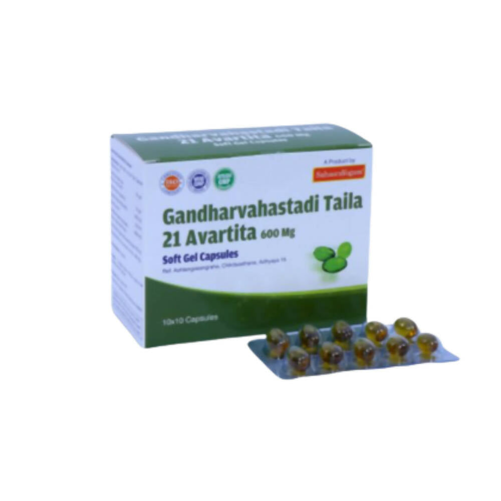 Sahasrayogam Gandharavahastadi Taila 21 Avartita Softgel Capsules - Distacart