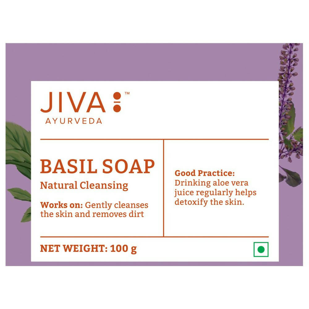 Jiva Ayurveda Basil Bathing Soap - Distacart