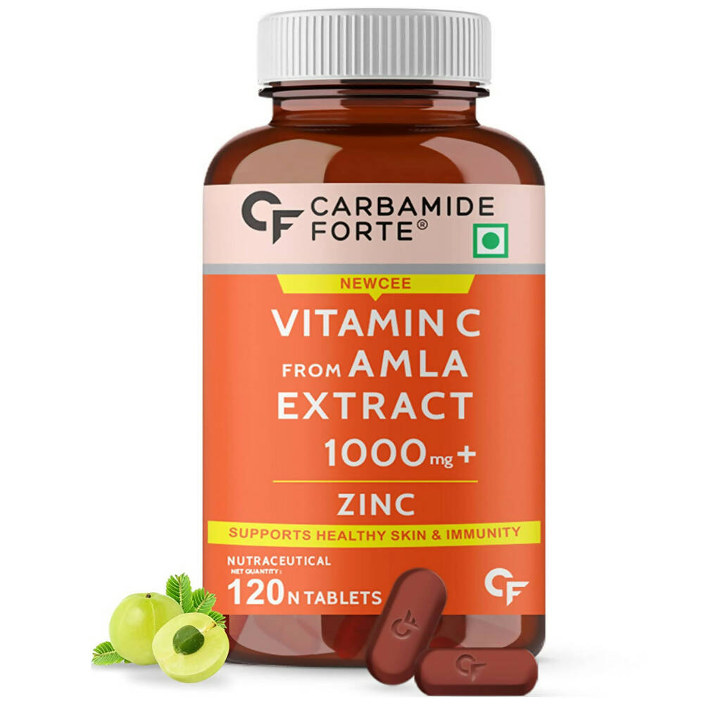 Carbamide Forte Natural Vitamin C Amla Extract With Zinc Tablets - Distacart