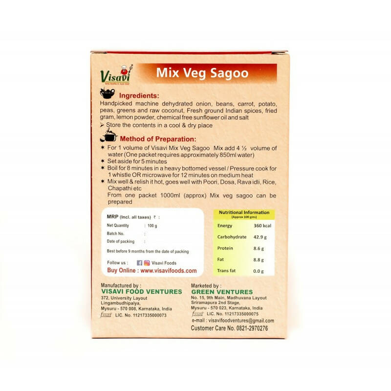 Visavi Mix Veg Sagoo - Distacart
