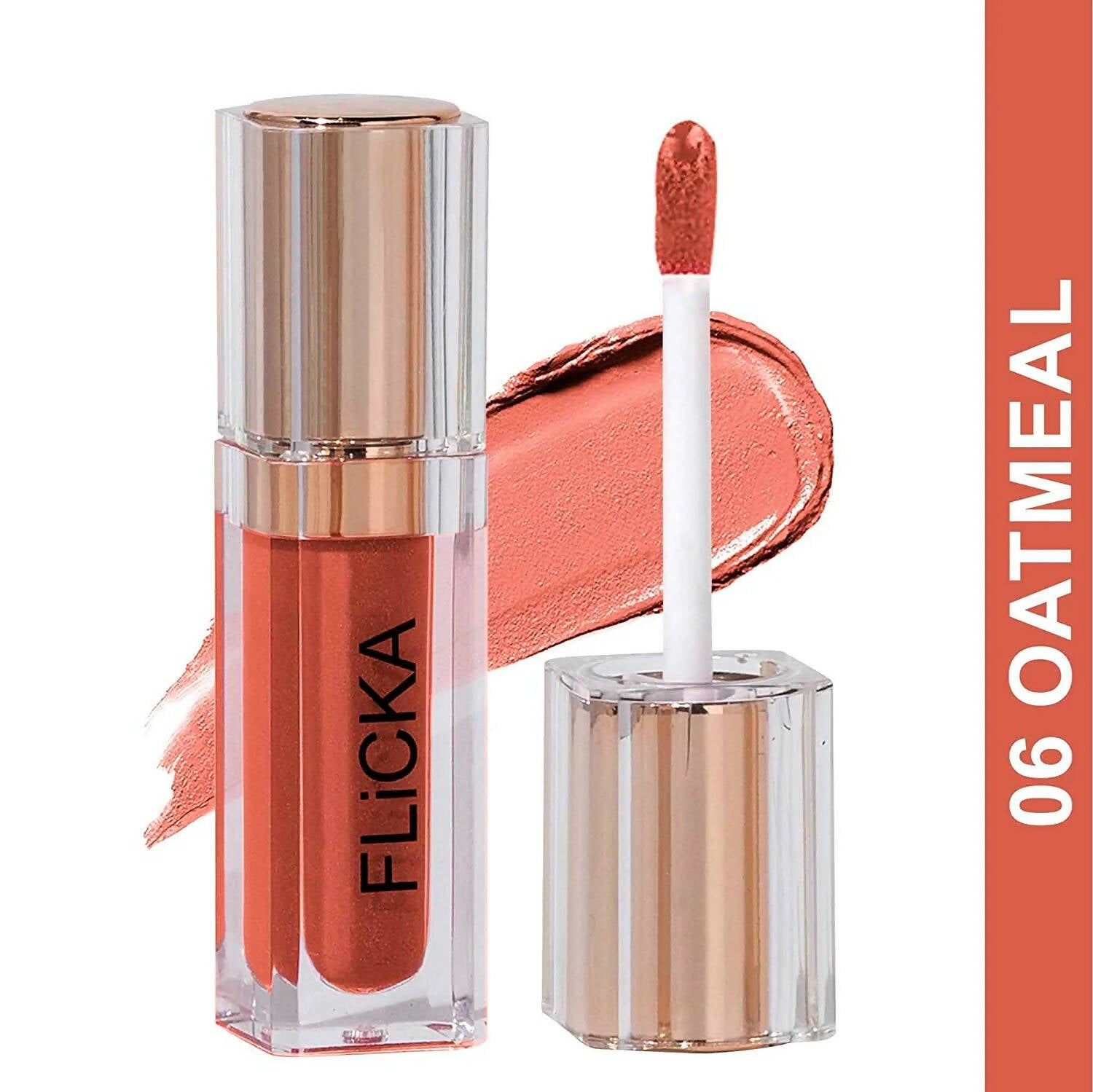 FLiCKA R U Ready Matte Finish liquid Lipstick Shade 06 Oat Meal - Distacart