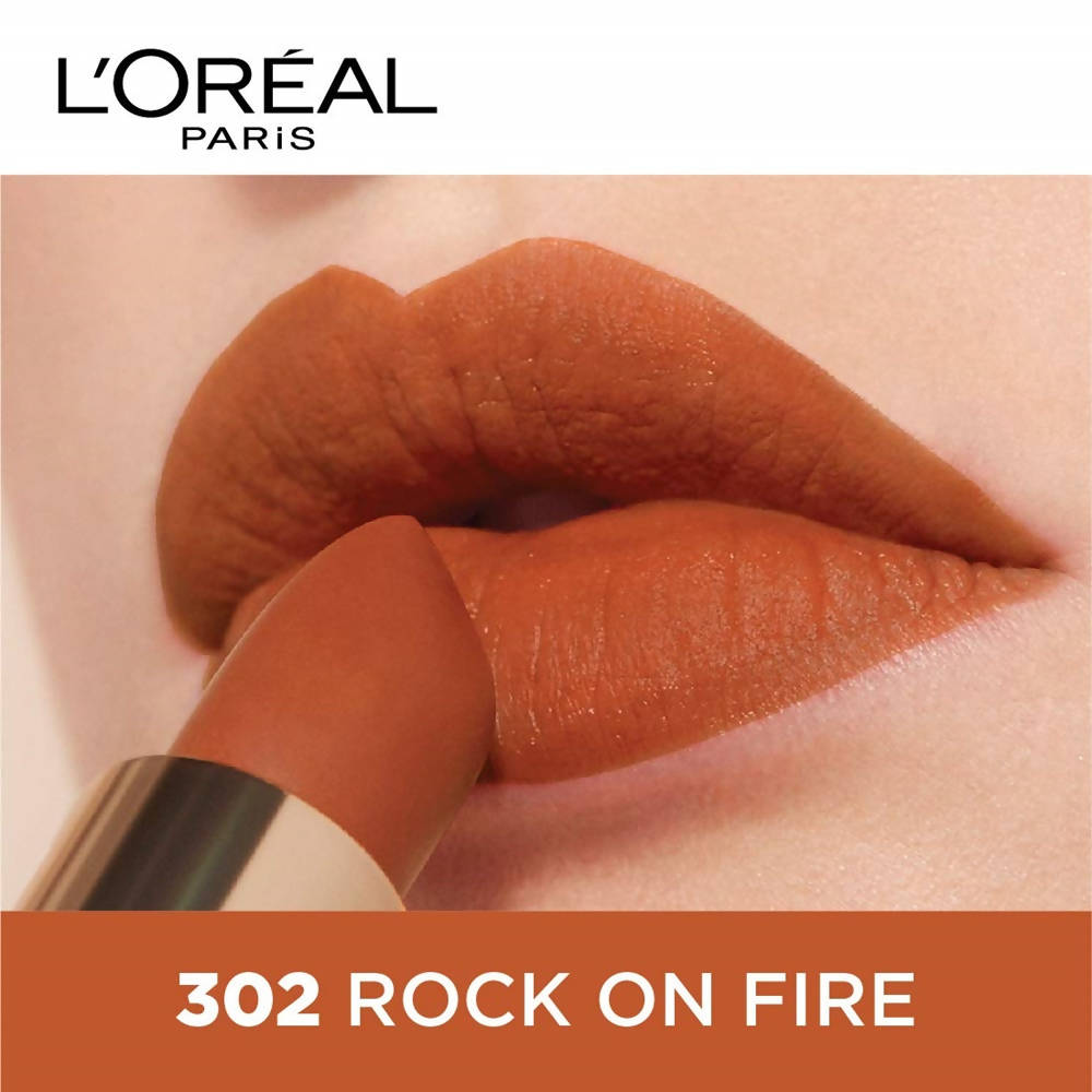 L'Oreal Paris Color Riche Moist Matte Lipstick - 302 Rock on Fire - Distacart