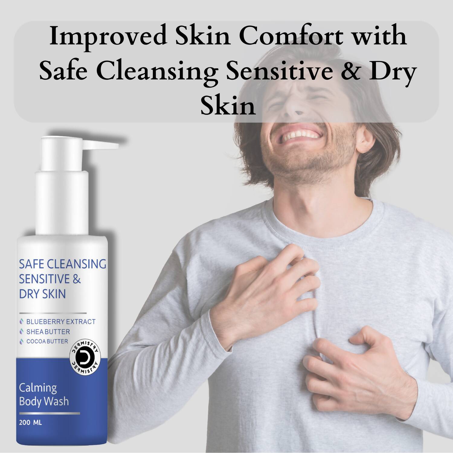 Dermistry Sensitive & Dry Skin Body Wash & Face Cream - Distacart