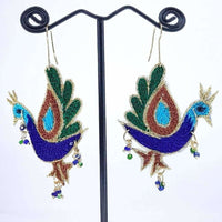 Thumbnail for Hand Weaved Ethnic Peacock Shaped Earrings