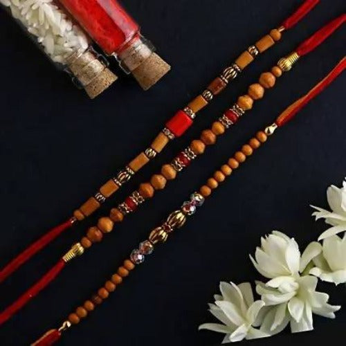 Set of 3 Beads Rakhi