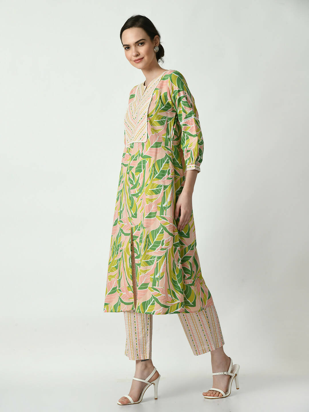 Myshka Women's Multi A-Line Printed Kurta - Distacart