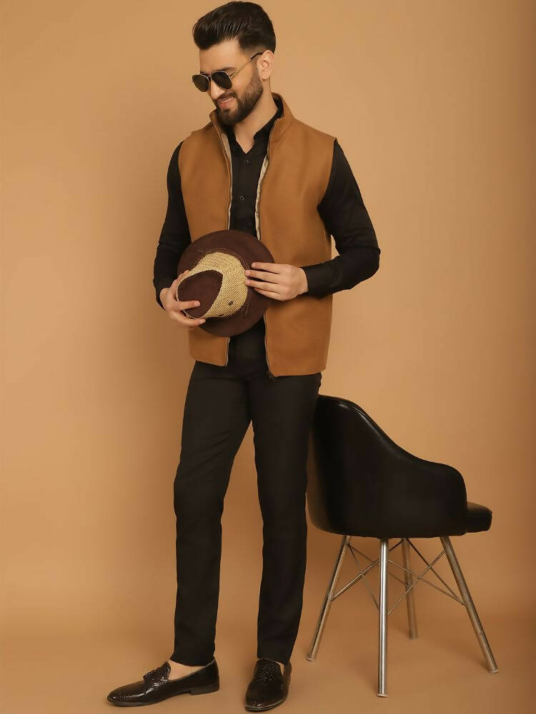 Even Apparels Pure Wool Nehru Jacket - Beige - Distacart