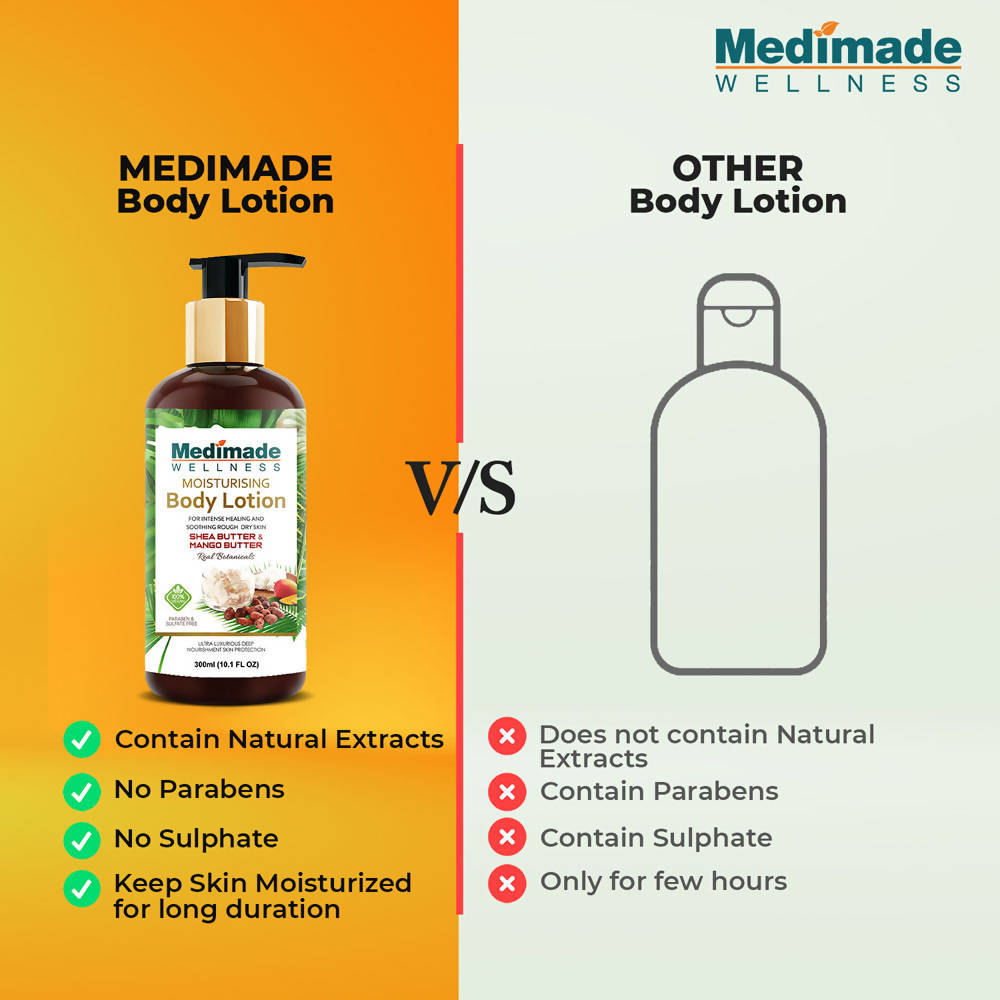 Medimade Wellness Moisturising Body Lotion With Shea Butter & Mango Butter - Distacart