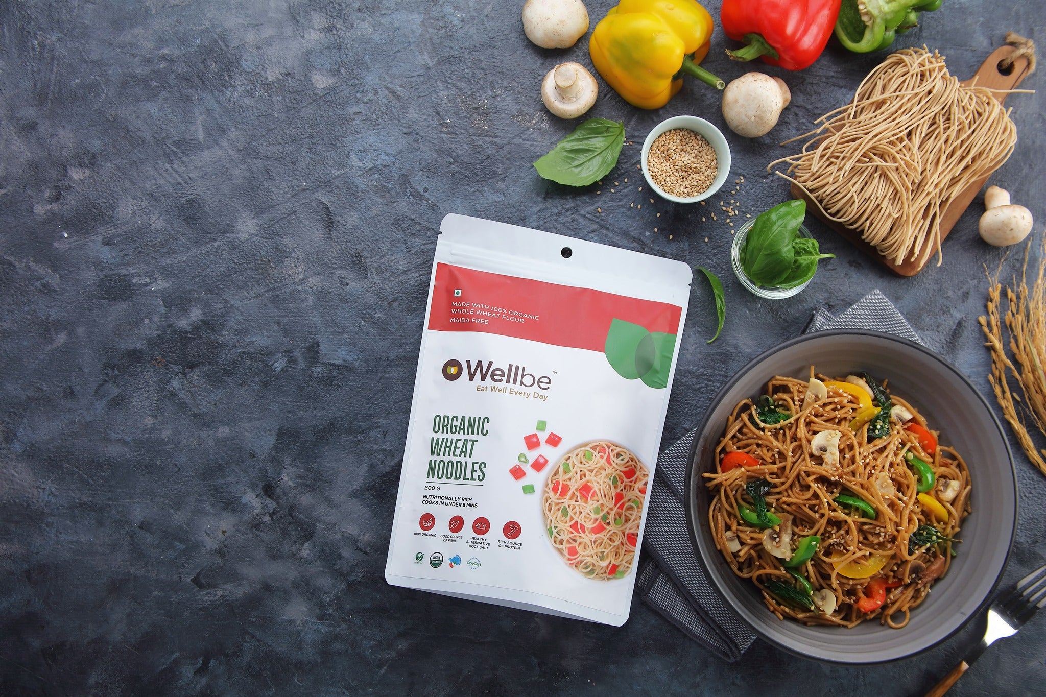 Wellbe Organic Wheat Noodles - Distacart