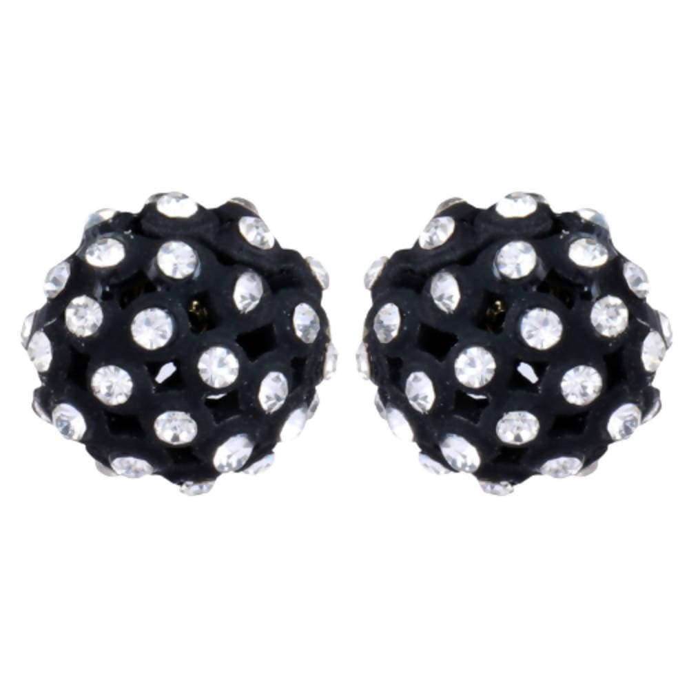 Trendoo Jewelry Gold Plated Stylish Fancy Black Studs