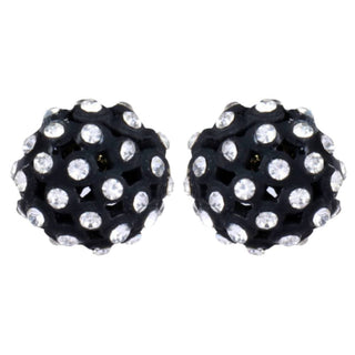 Trendoo Jewelry Gold Plated Stylish Fancy Black Studs