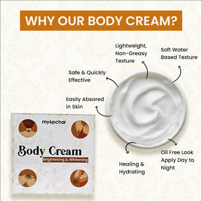 myUpchar Ayurveda Brightening & Whitening Body Cream - Distacart