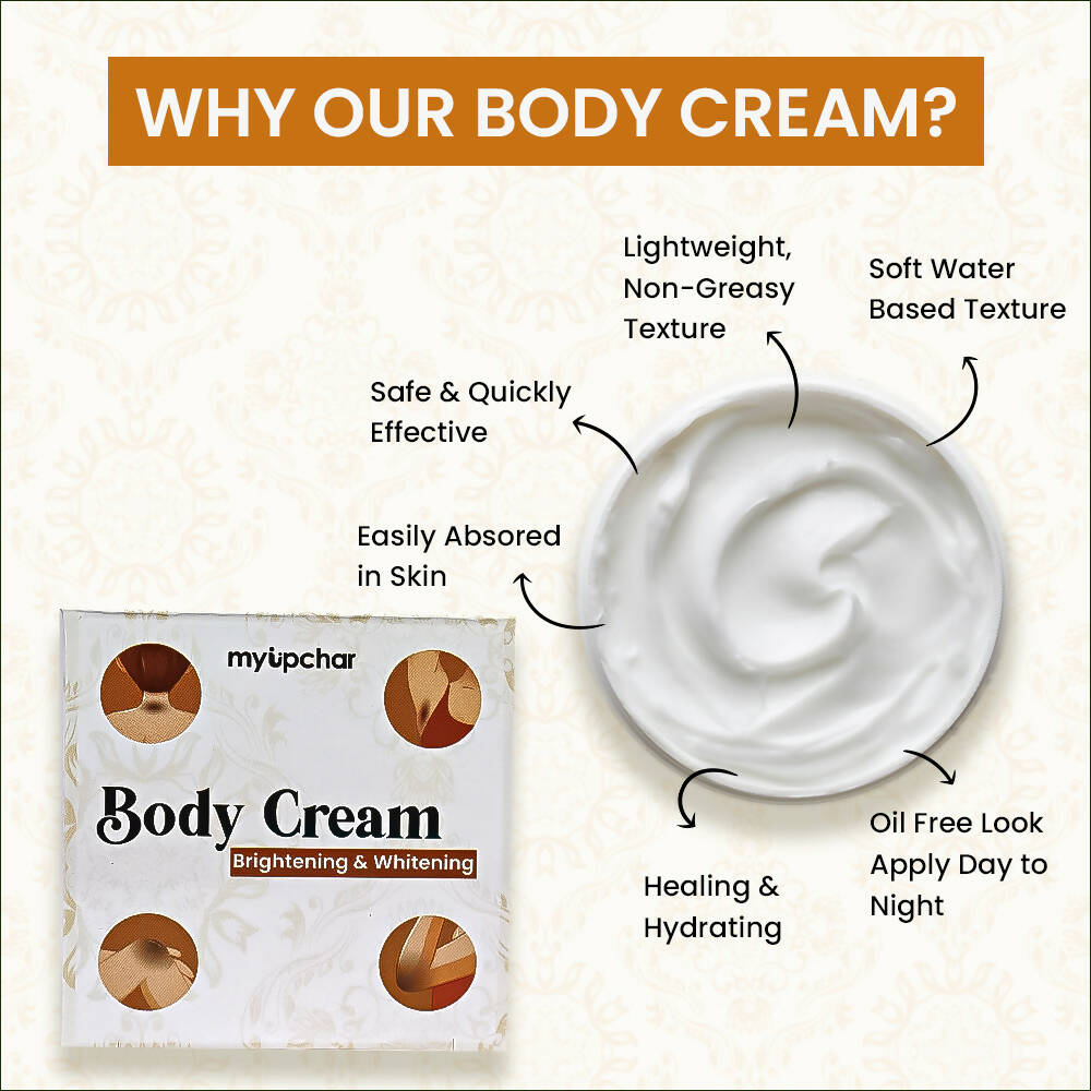 myUpchar Ayurveda Brightening & Whitening Body Cream - Distacart