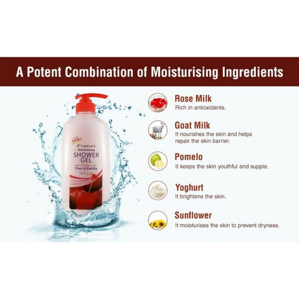 Fruiser Moisturizing Shower Gel (Cherry Vanilla) - Distacart