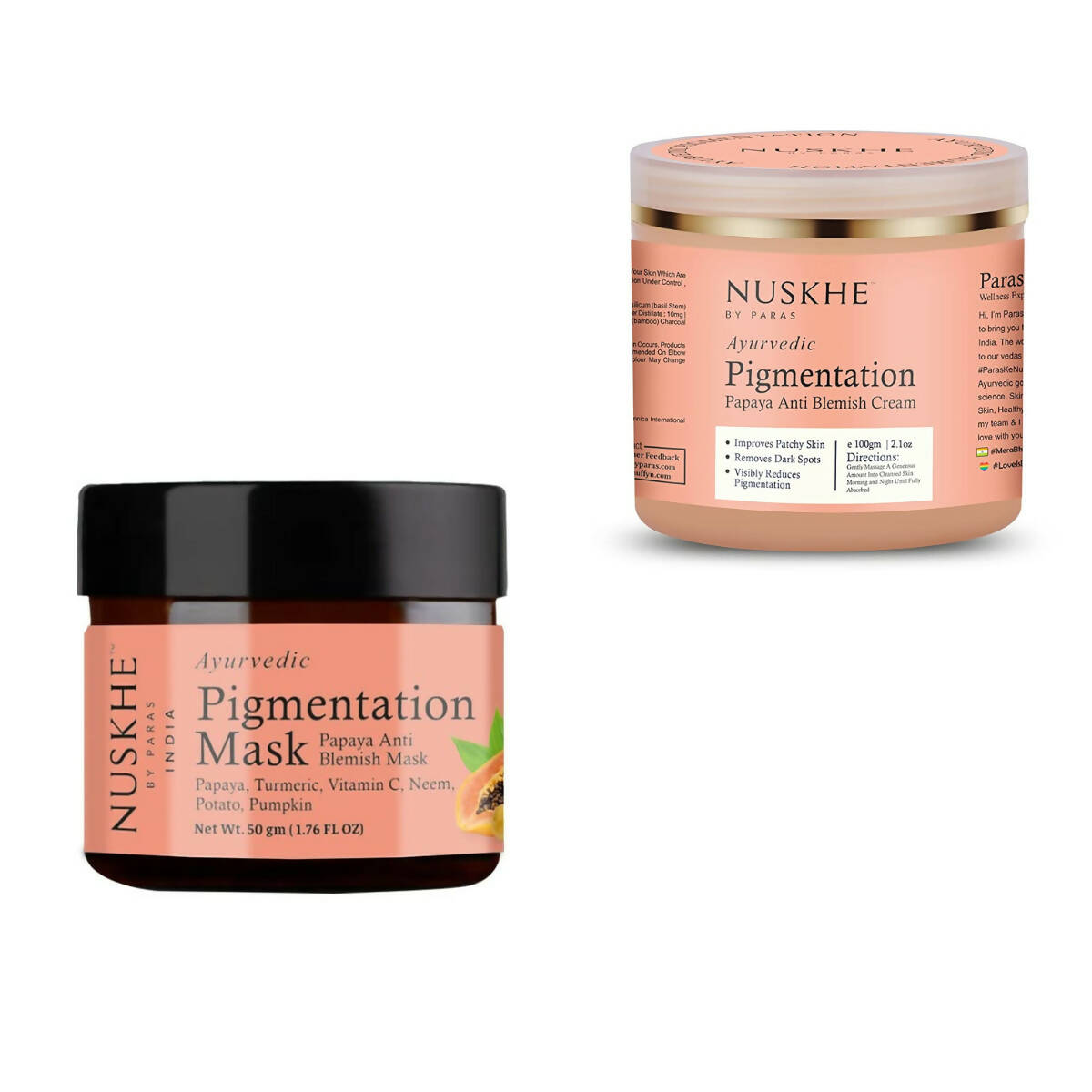 Nuskhe by Paras Papaya Pigmentation Cream And Papaya Pigmentation Mask - Distacart