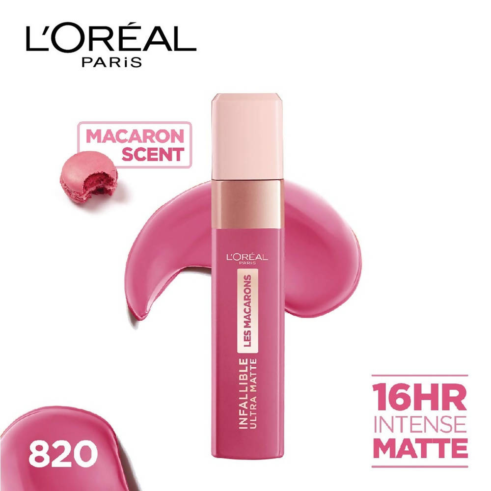 L'Oreal Paris Infallible Ultra Matte Liquid Lipstick Les Macarons - 820 Praline Of Paris - Distacart