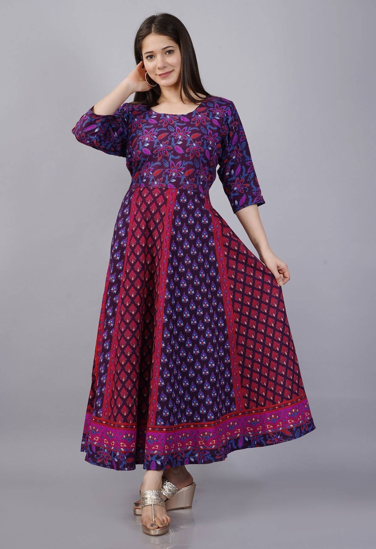 Vamika Multicolor Cotton Printed Party/Casual Wear Kurti (GAM24K)