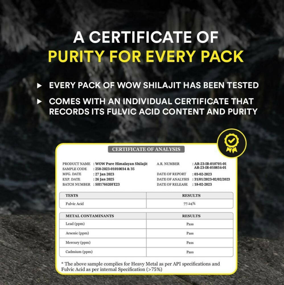 Wow Life Science Pure Himalayan Sj / Sj Resin - Distacart