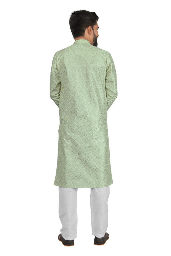 DEIANA'S Fancy Embroidery kurta Payjama Set For Men's (Pista) - Distacart