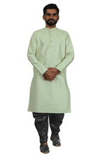 Thumbnail for DEIANA'S Fancy Black Dhoti Embroidery kurta Set For Men's (Pista) - Distacart